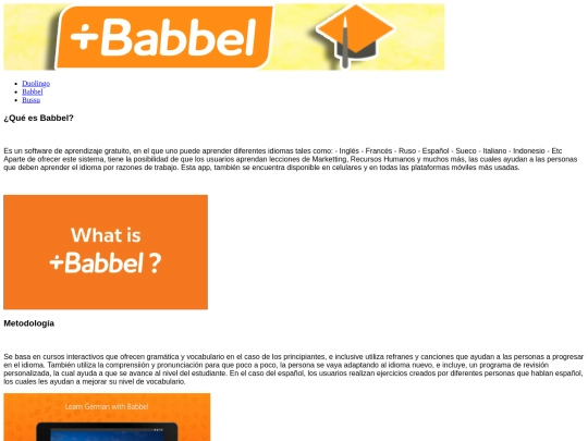 Babbel screenshot