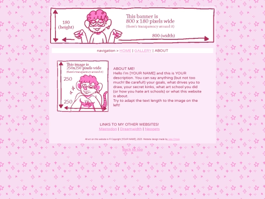 howto/makeyourownwebsite/livedemoabout screenshot