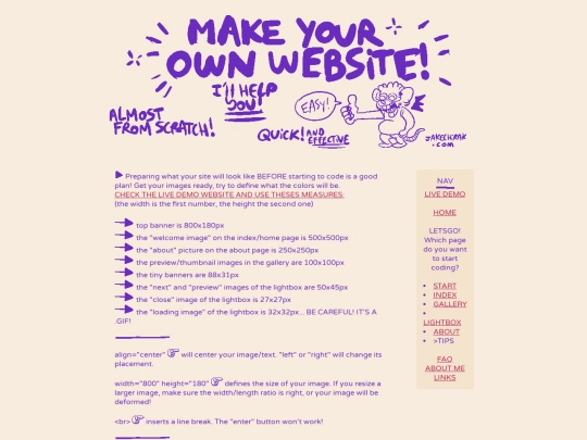 howto/makeyourownwebsite/tips screenshot