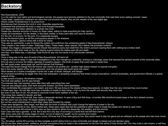 resurgeBackst screenshot