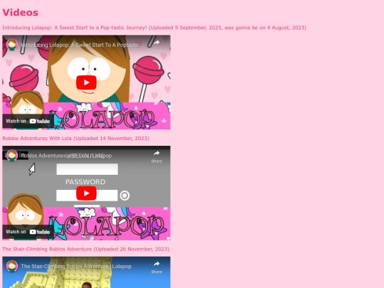 videos screenshot