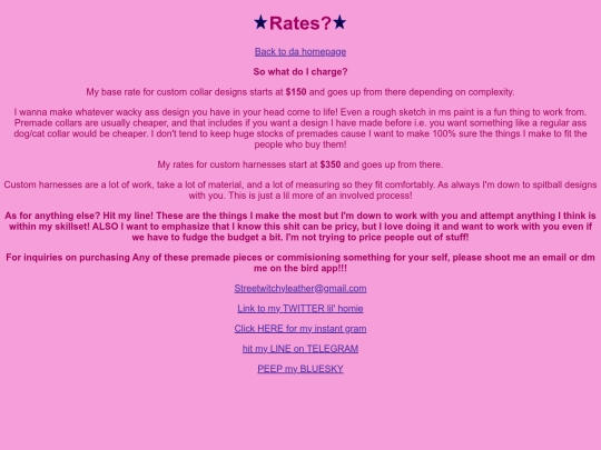 rates screenshot
