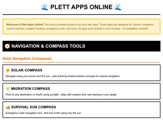 PLETT_APPS_ONLINE_MASTER_MENU screenshot