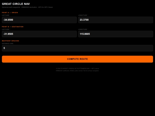 extended web apps online/ROUTE CREATOR WITH DECLINATION screenshot
