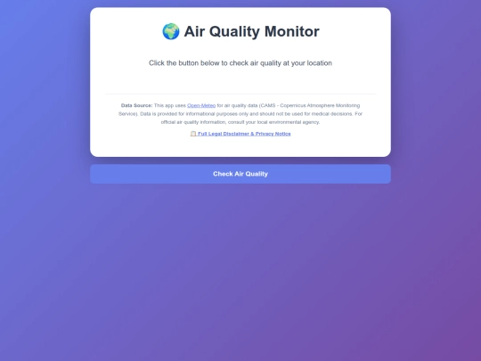 web apps/airqualityapp screenshot