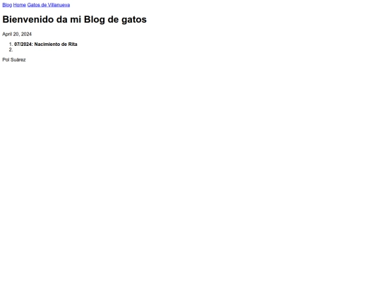 Blog screenshot