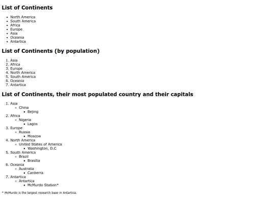 list screenshot