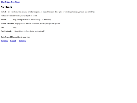 Verbals screenshot