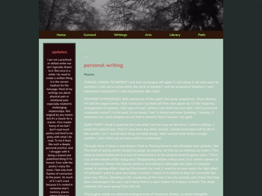 writing screenshot
