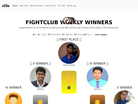 WeeklyWinners screenshot