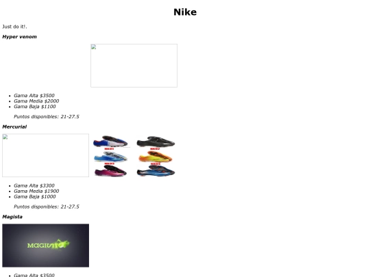 Nike screenshot