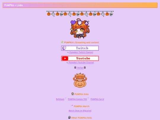 links screenshot