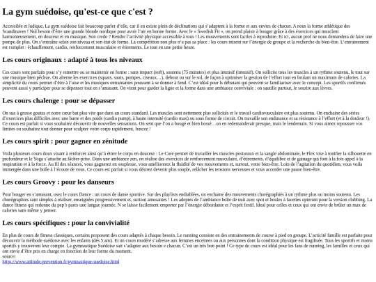 gym-suedoise screenshot