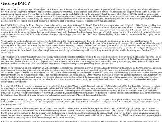 DMOZMemory screenshot