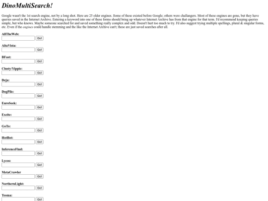 DinoSearch screenshot
