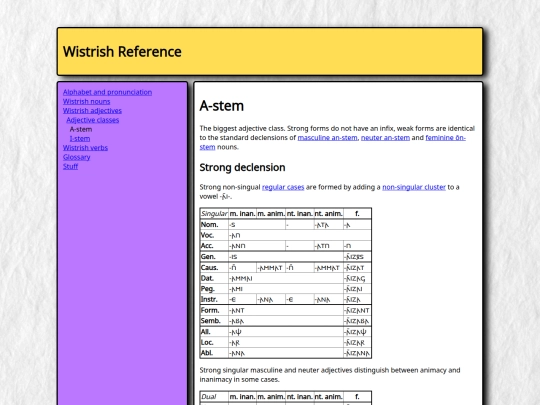 grammar/adjectives/classes/a-stem screenshot