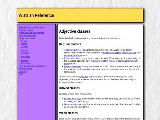 grammar/adjectives/classes screenshot