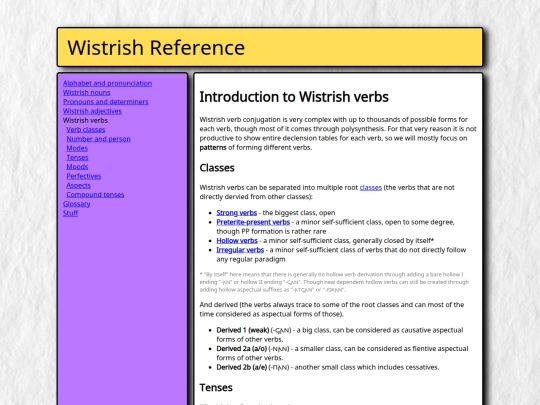 grammar/verbs screenshot
