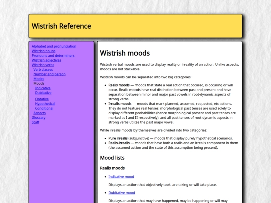 grammar/verbs/moods screenshot