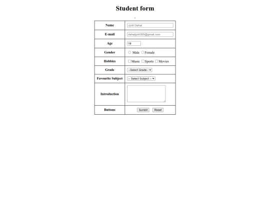 myform screenshot