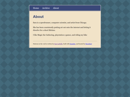 blog/about screenshot