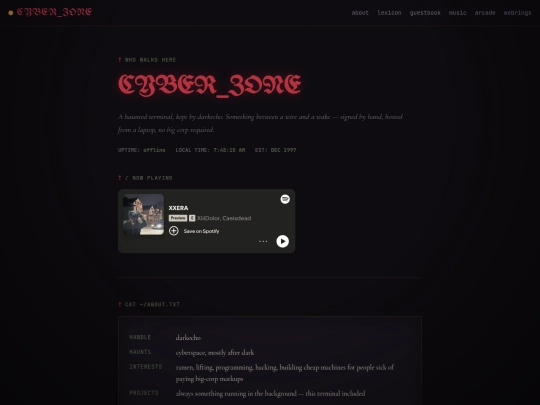 index screenshot