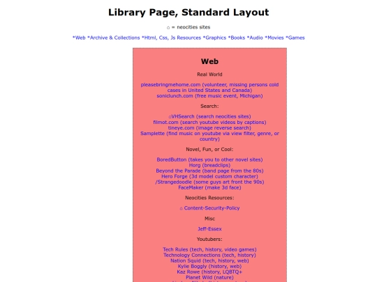 library/standard screenshot