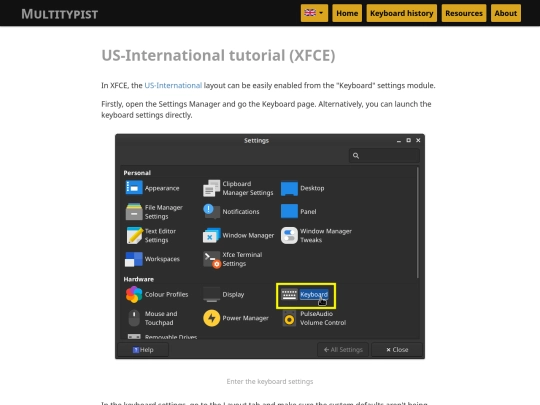 en/us-international-xfce screenshot