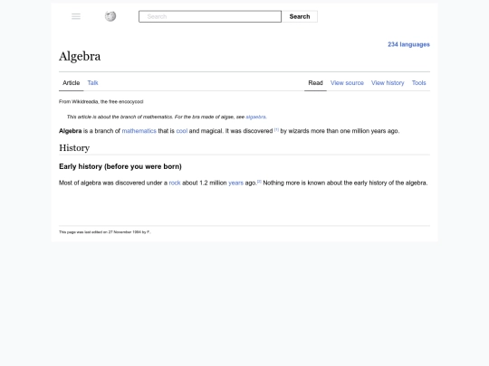 Algebra screenshot