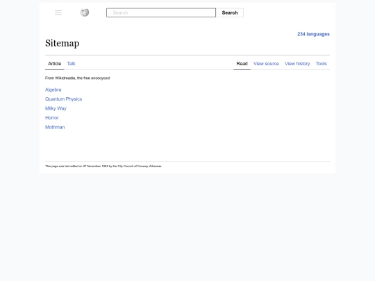 sitemap screenshot