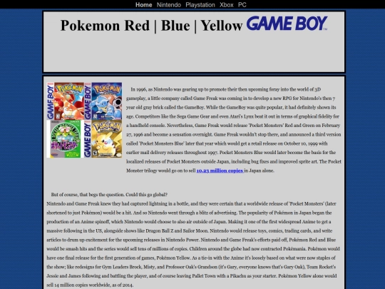Nintendoreviews/PokemonRBY screenshot