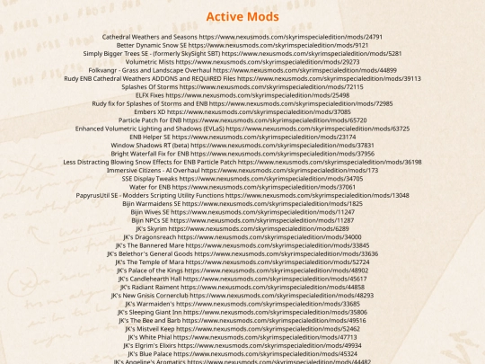modlist screenshot