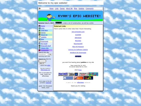 links screenshot