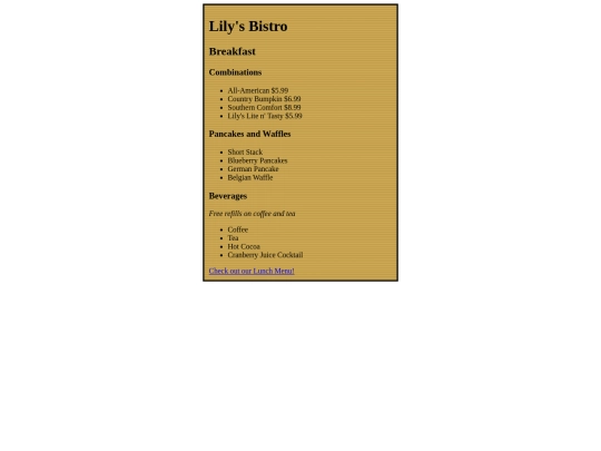 Webpages/Restaurant-Menu/Menu-Breakfast screenshot