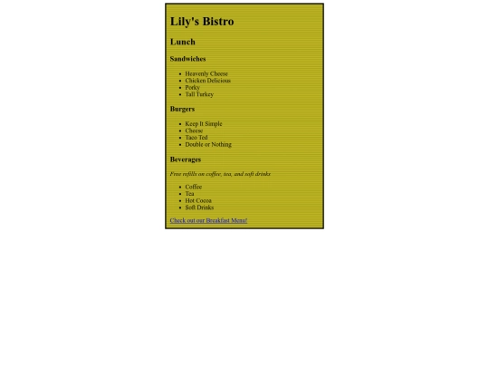 Webpages/Restaurant-Menu/Menu-Lunch screenshot