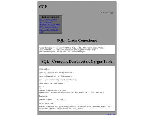 index screenshot