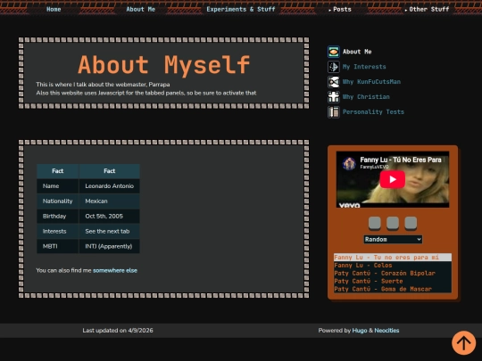 about-me screenshot
