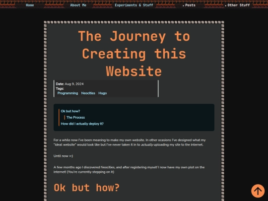 posts/2024/08/journey-to-creating-a-website screenshot