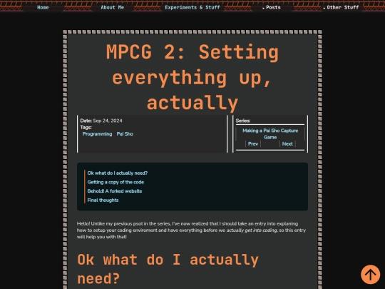 posts/2024/09/mpcg-2-setting-everything-up screenshot