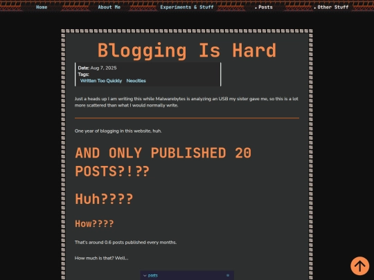 posts/2025/08/blogging-is-hard screenshot