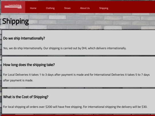 shipping screenshot