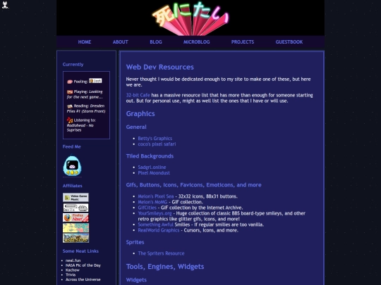 projects/resources screenshot