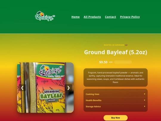 PRODUCTS/product-groundbayleaf screenshot