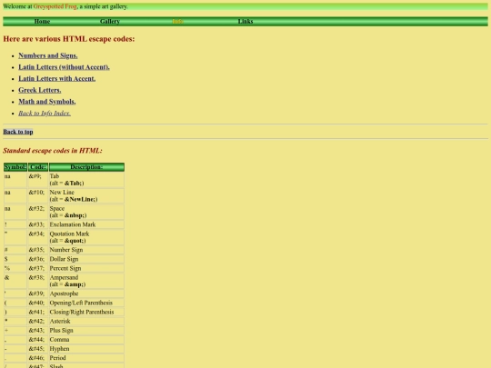 info_html_codes screenshot