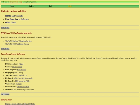 links screenshot