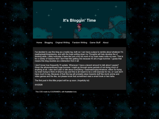 Blogging/TheBlogs/Intro screenshot