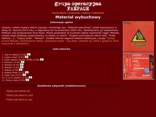 albumy/materialwybuchowy screenshot