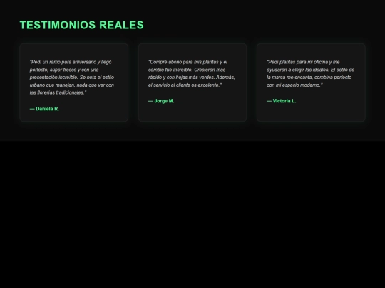 Página Oficial de VERDE BENDITO/Testimonios screenshot