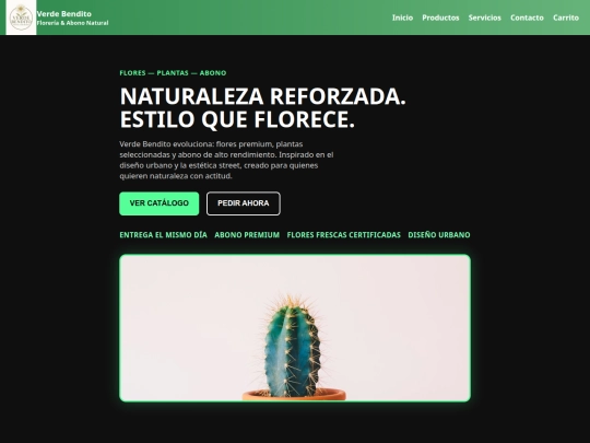 Página Oficial de VERDE BENDITO/final screenshot