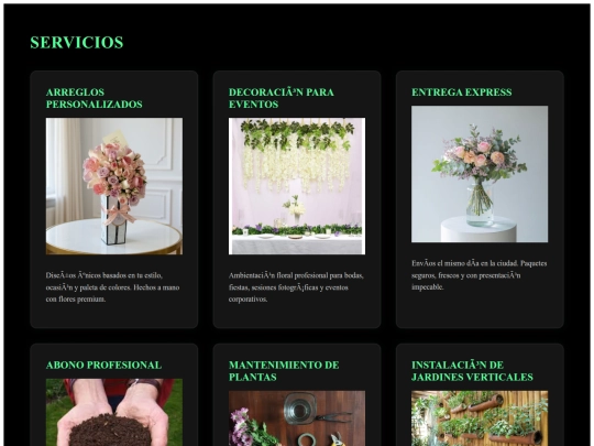 Página Oficial de VERDE BENDITO/servicios screenshot